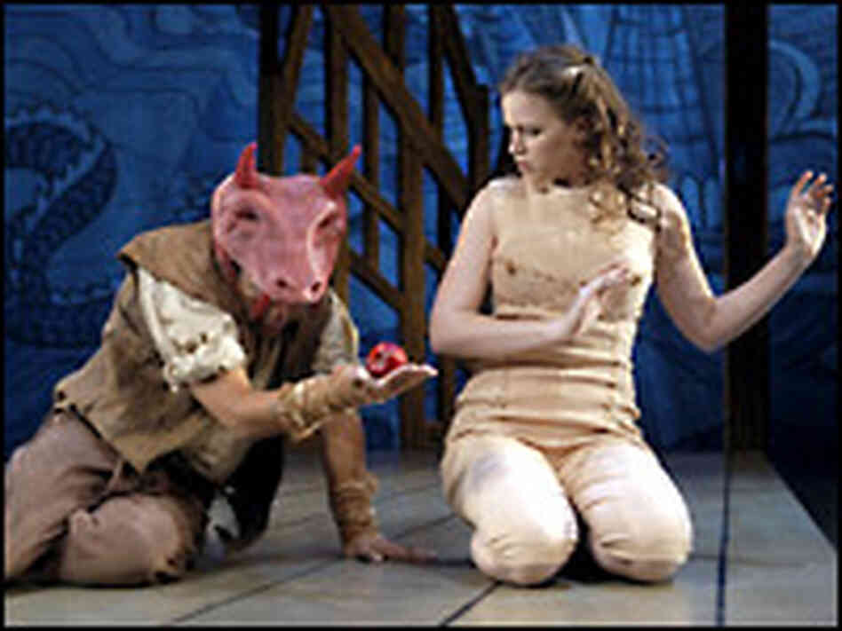 Felix Solis and Kelly Brady in 'Passion Play.' Credit: Schott Suchman.