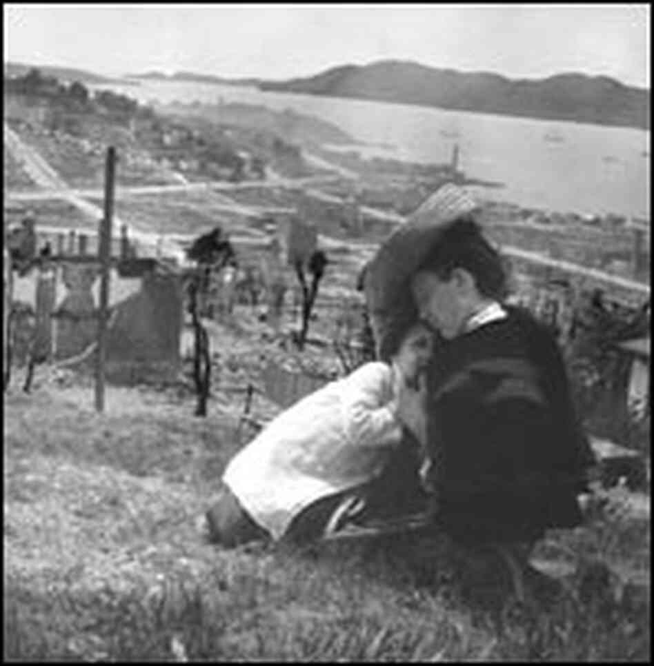 Katherine and son Dante Monaco on Telegraph Hill.