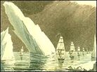 'Passage Through the Ice, June 16, 1818,' drawn by John Ross. 'Passage Through the Ice, June 16, 1818,' drawn by John Ross.