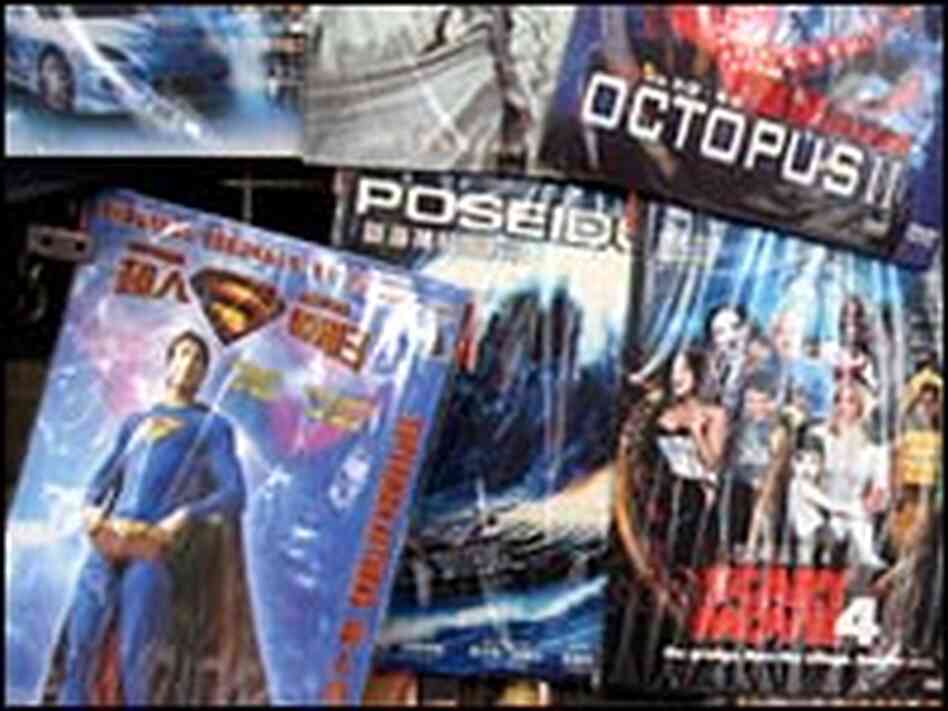 Pirated DVDs for sale