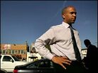 Cory Booker campaigns for mayor in Newark, N.J., May 4, 2006. Cory Booker campaigns for mayor in Newark, N.J., May 4, 2006.