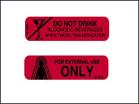Two common drug labels.