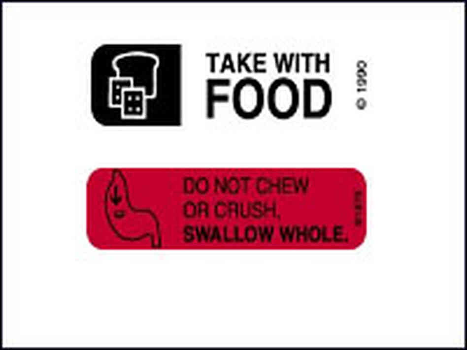 Two common drug labels. Two common drug labels.