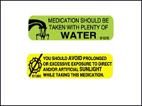 Two common drug labels