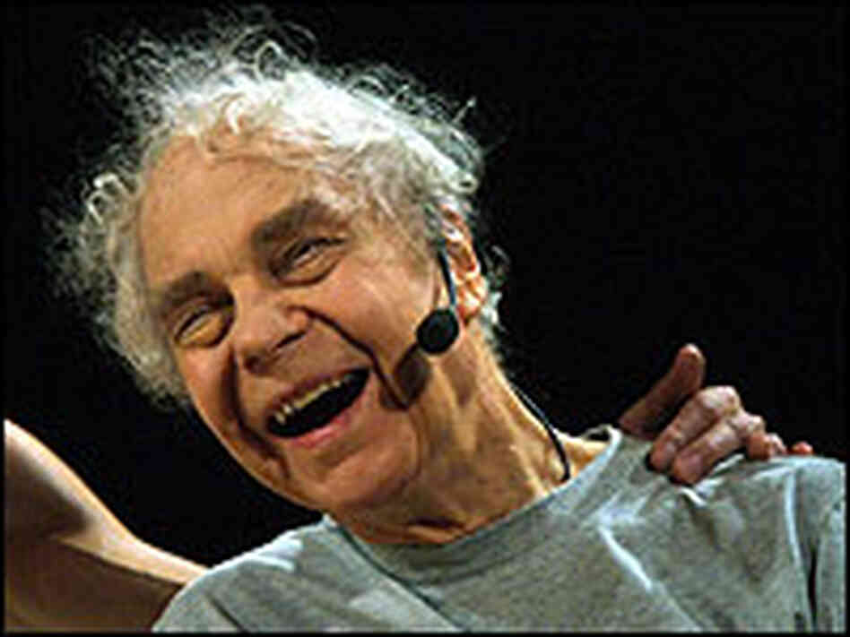 Choreographer Merce Cunningham on stage at the Lyceum Theatre at the 2001 Edinburgh Festival. Choreographer Merce Cunningham on stage at the Lyceum Theatre at the 2001 Edinburgh Festival.
