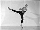 Cunningham rehearses before a dance performance, September 1957. Cunningham rehearses before a dance performance, September 1957.