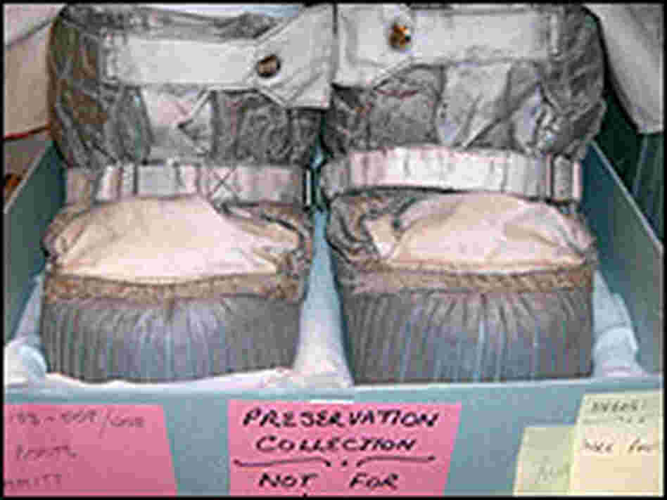 The boots worn by geologist Harrison Schmitt on the lunar surface during Apollo 17.