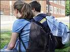 Children with backpacks. Children with backpacks.