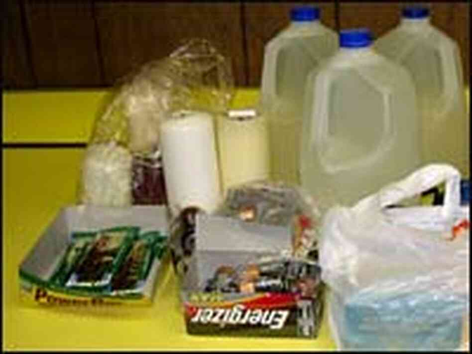 Fessler family's emergency kit Fessler family's emergency kit