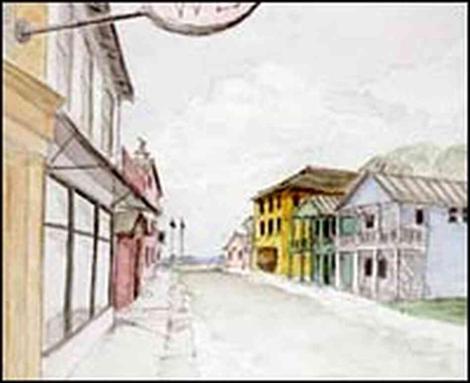 Artist's drawing of Coleman Avenue