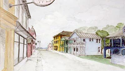 Artist's drawing of Coleman Avenue