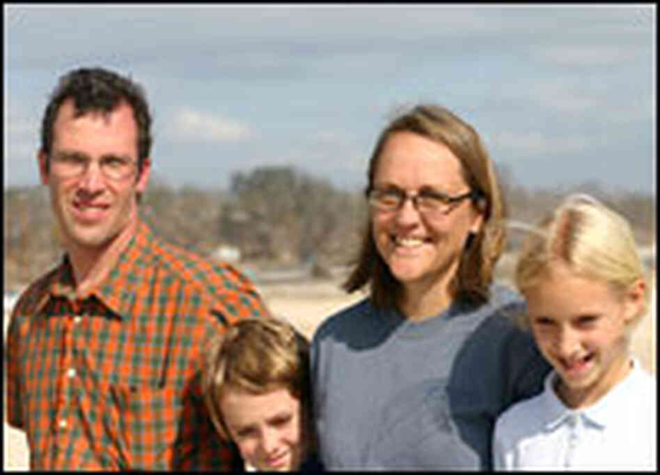 Waveland residents John Holland and Sheila Plant, with Plant's children, Kathryn and Carl.