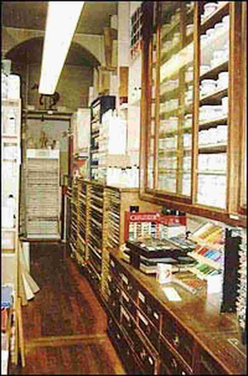 Interior of Sennelier store