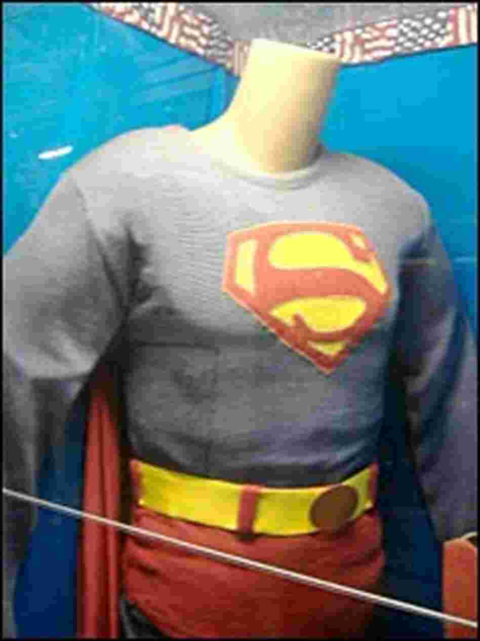 One of the original costumes George Reeves used in the 1950s "Superman" television series One of the original costumes George Reeves used in the 1950s "Superman" television series