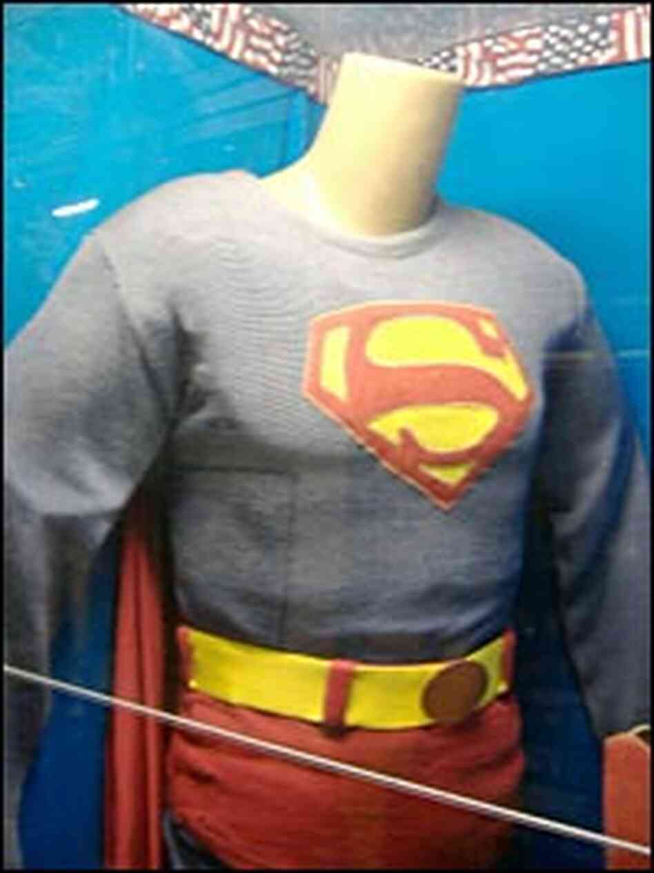 One of the original costumes George Reeves used in the 1950s "Superman" television series One of the original costumes George Reeves used in the 1950s "Superman" television series