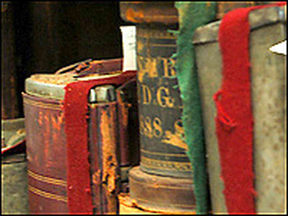 Ledgers of the Riggs archive. Credit: Jeremy VanderKnyff, NPR. Ledgers of the Riggs archive. Credit: Jeremy VanderKnyff, NPR.