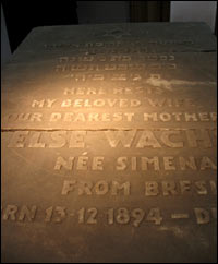 One of the 85 Jewish headstones that Dvir Bar-Gal has rescued from villages around Shanghai.