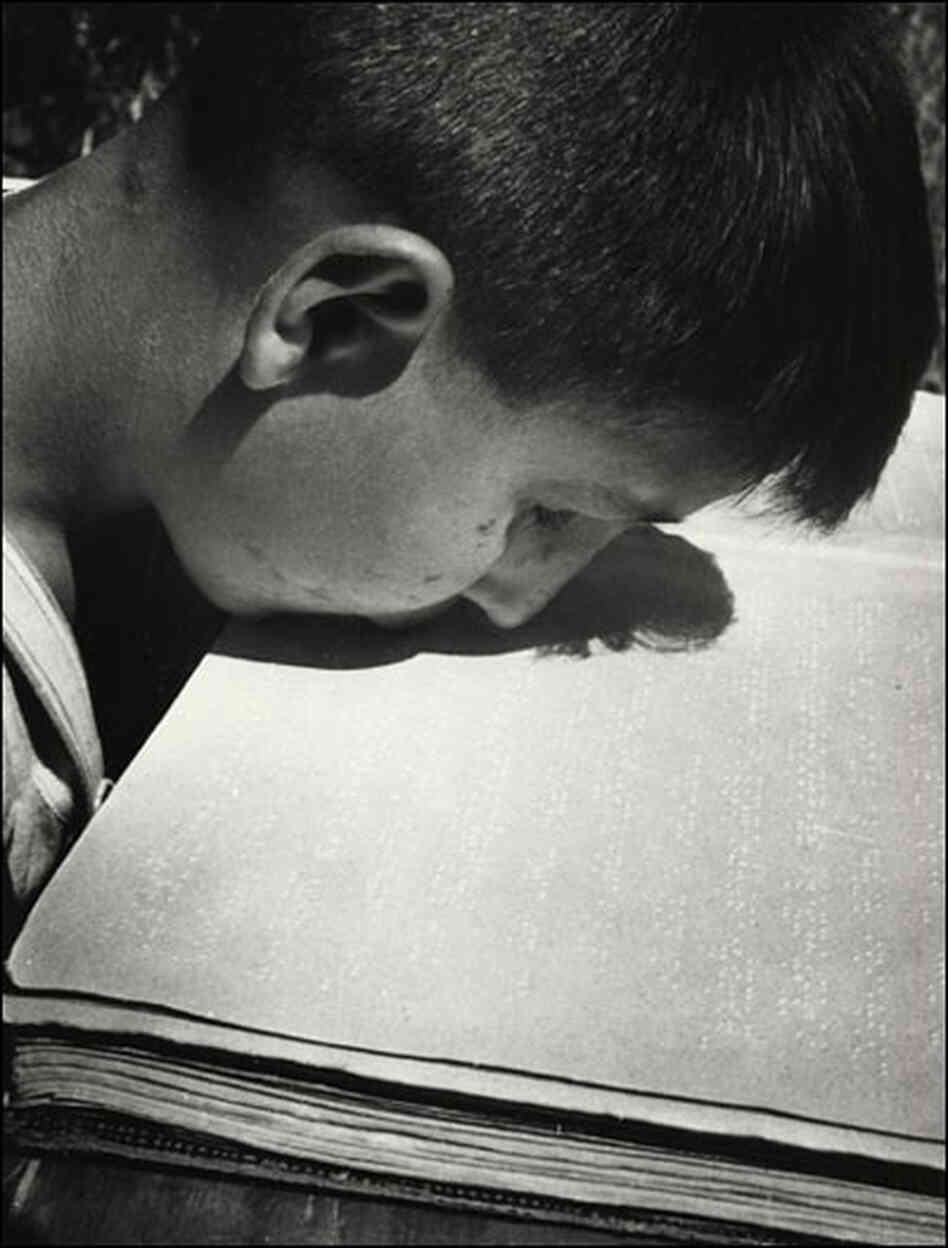 'Blind Boy, Who Lost His Arms in the War, Reading with His Lips' 'Blind Boy, Who Lost His Arms in the War, Reading with His Lips'