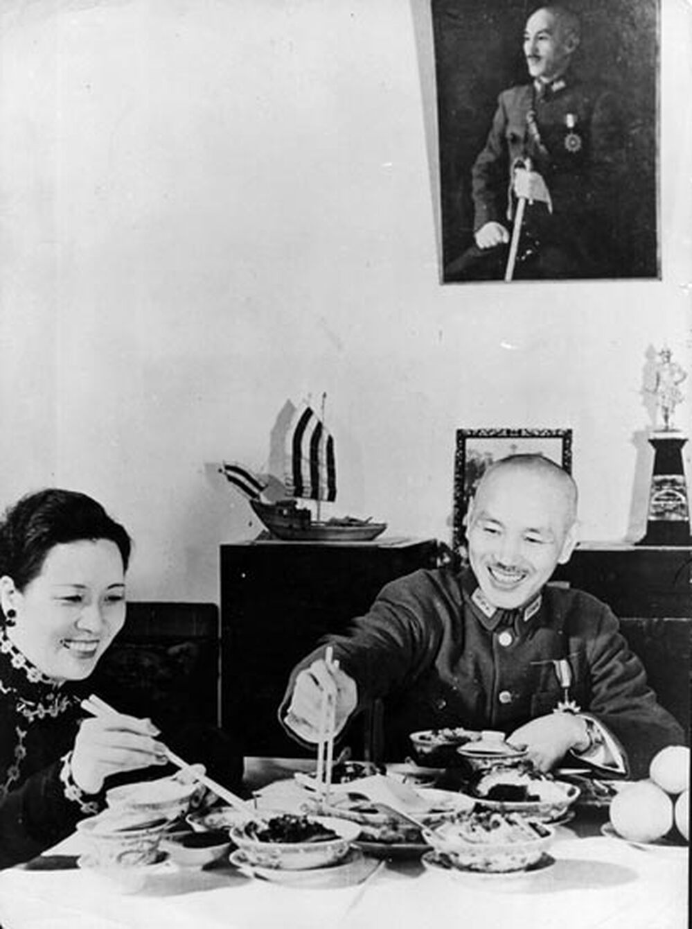 Chiang Kai-shek and his wife, Soong May-ling