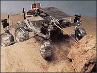 The rover Sojourner on Mars in 1997.