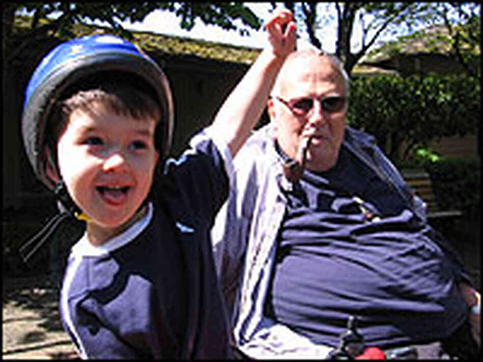 Oatfield Estates resident Ray Croft and his racing partner, three-year-old Jacob Nickerson. Oatfield Estates resident Ray Croft and his racing partner, three-year-old Jacob Nickerson.