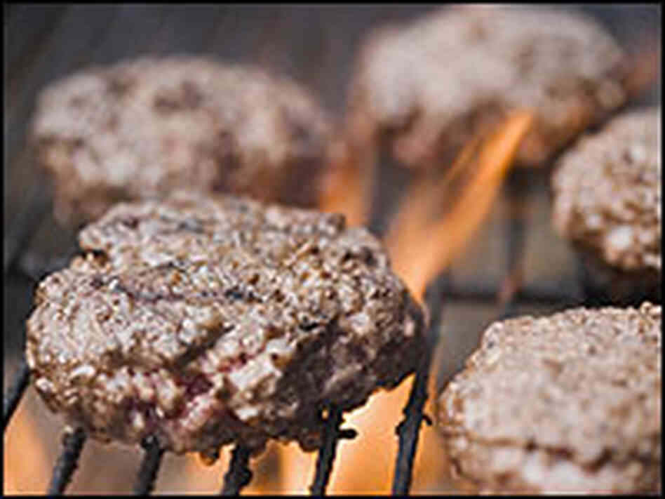 Hamburgers on the grill. Hamburgers on the grill.
