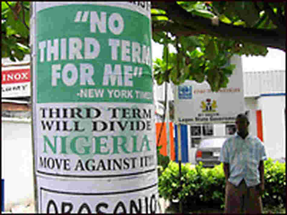 A political poster in Lagos, Nigeria. Credit: Ofeibea Quist-Arcton, NPR.