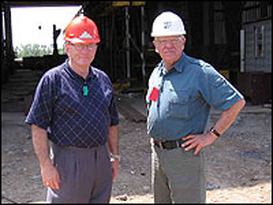 Engineer B.C. Fernandez, left, and Harold Schoeffler, co-founder of Wind Energy Systems Technologies