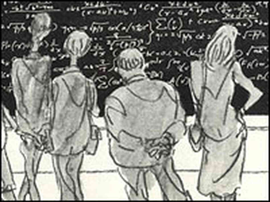 Math problems  on 'The Long Chalkboard'
