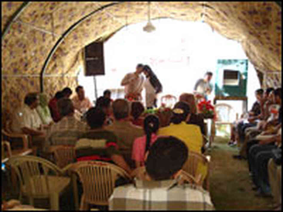 The 'Freedom Space' tent in Baghdad