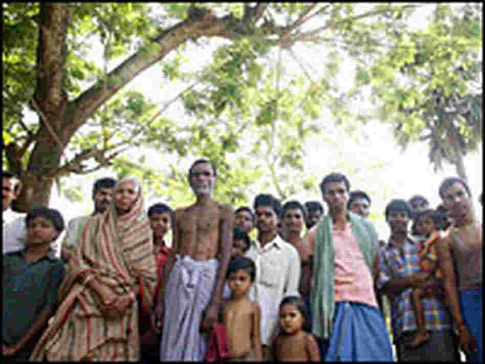 Villagers outside Nandigram, West Bengal