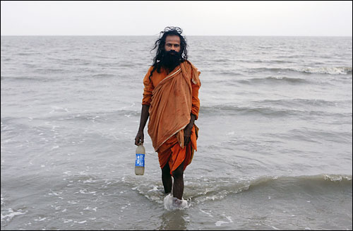 Gathering Ganges water