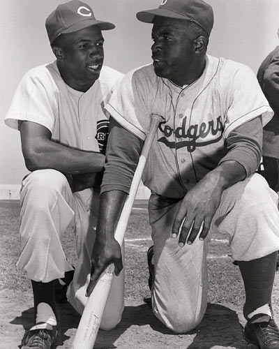 Frank Robinson and Jackie Robinson