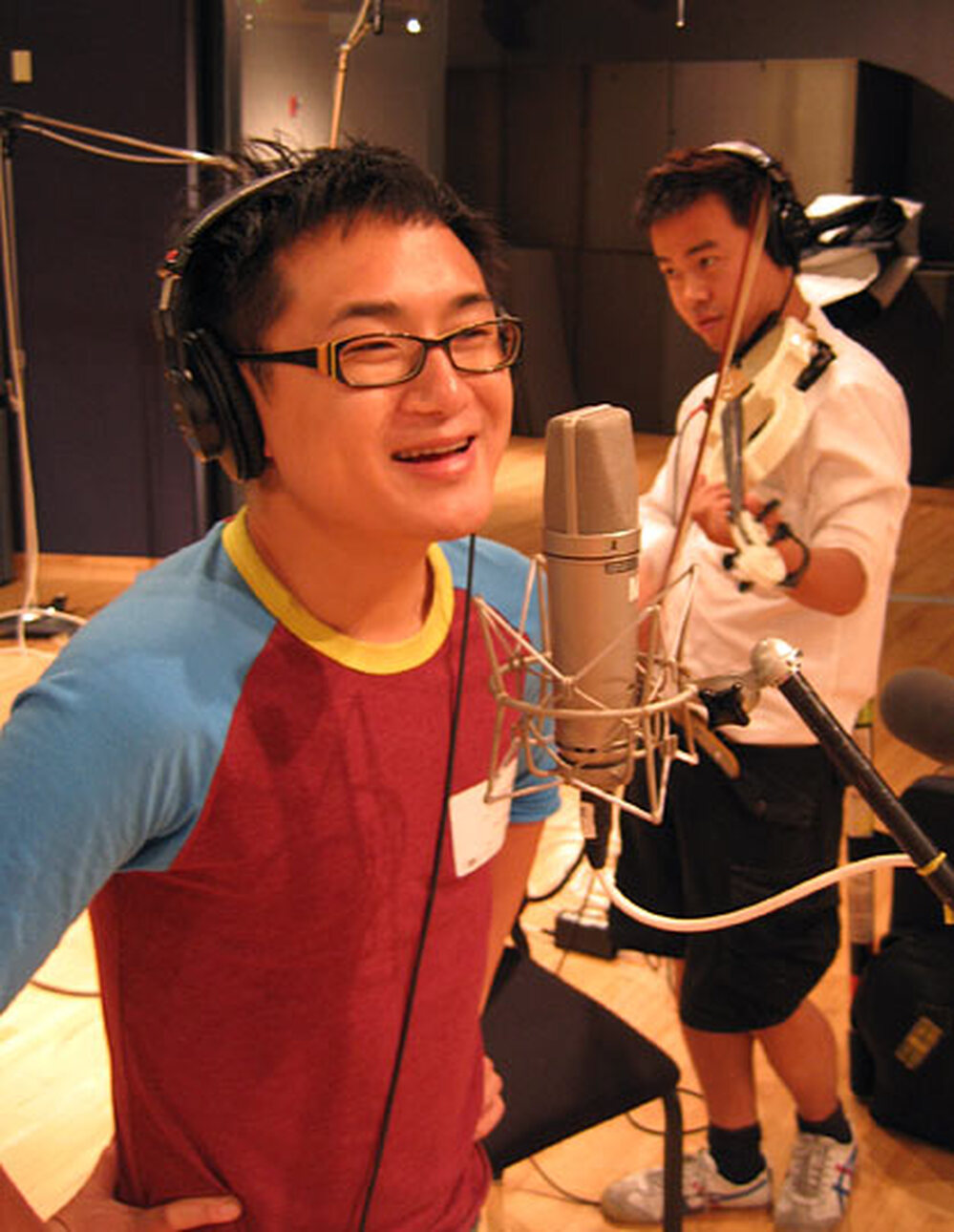 Coco Zhao and Peng Fei perform in Studio 4A.