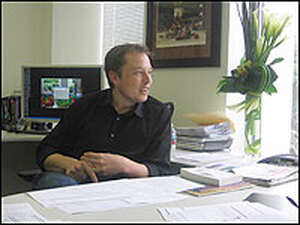 Elon Musk in his El Segundo, Calif., office. Before producing electric cars and starting a rocket company, Musk made his mark in Silicon Valley by helping build the online payment system, PayPal.