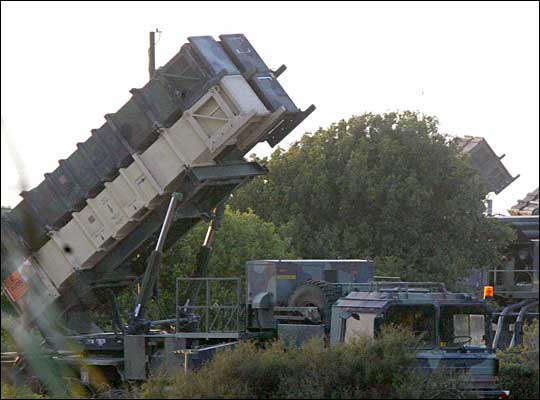 Anti-aerial Patriot missile batteries