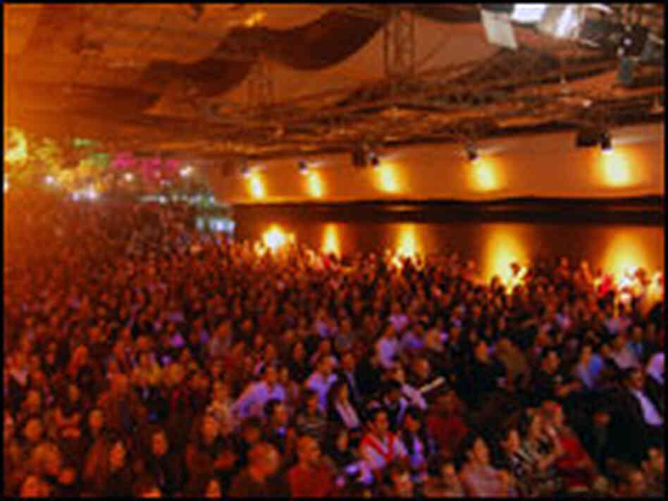 The audience laughs in Cairo. The audience laughs in Cairo.