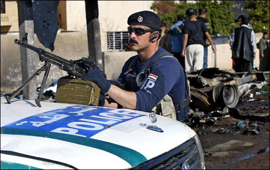 An Iraqi policeman. Credit: WISAM SAMI/AFP/Getty Images.