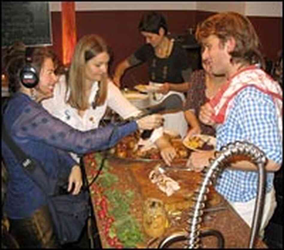Davia Nelson talks with Felix Muhrhofer at Kochklub Kuhn, his cooking club in Vienna. Davia Nelson talks with Felix Muhrhofer at Kochklub Kuhn, his cooking club in Vienna.