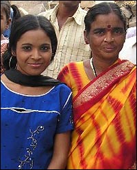 Manjula Smolin and her birth mother.