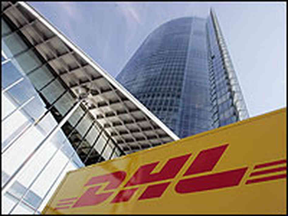 A DHL sign outside of the headquarters of Deutsche Post AG, Bonn, Germany A DHL sign outside of the headquarters of Deutsche Post AG, Bonn, Germany