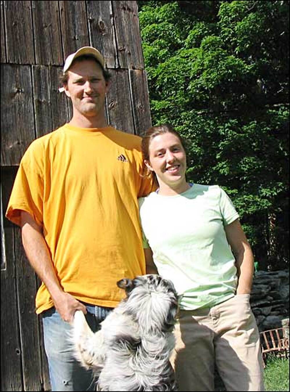 Kate Stillman and Aidan Davin at their farm