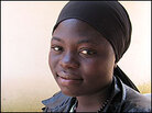 A villager  infected with lymphatic filariasis.