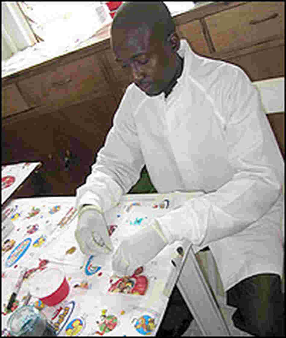 A lab worker at the Carter Center office in Jos, Nigeria, A lab worker at the Carter Center office in Jos, Nigeria,