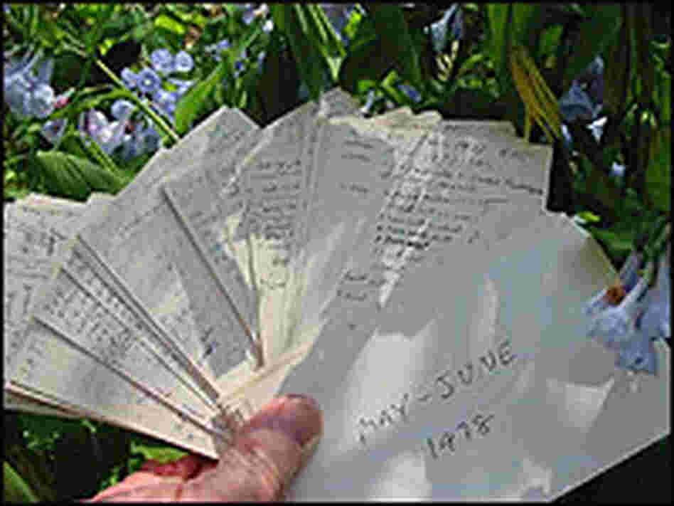 A sample of the meticulous note cards kept by Madison, Wis. phenologist James Zimmerman