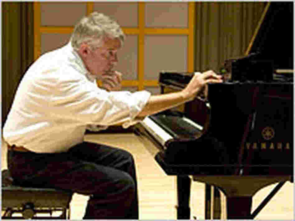 John Q. Walker tests his software on the Yamaha Disklavier. John Q. Walker tests his software on the Yamaha Disklavier.