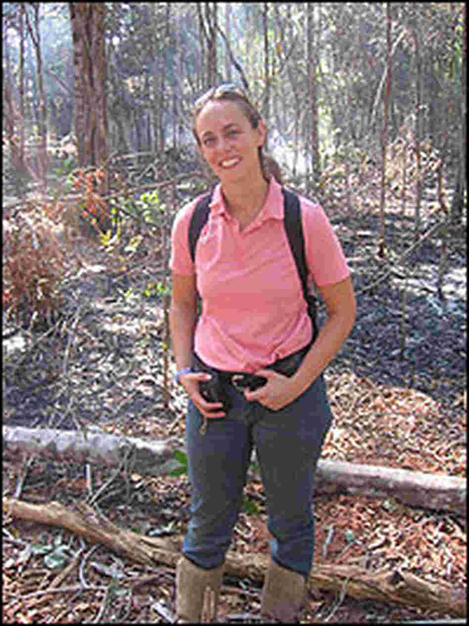 Jennifer Balch of Yale University stands in the Amazon forest. Jennifer Balch of Yale University stands in the Amazon forest.