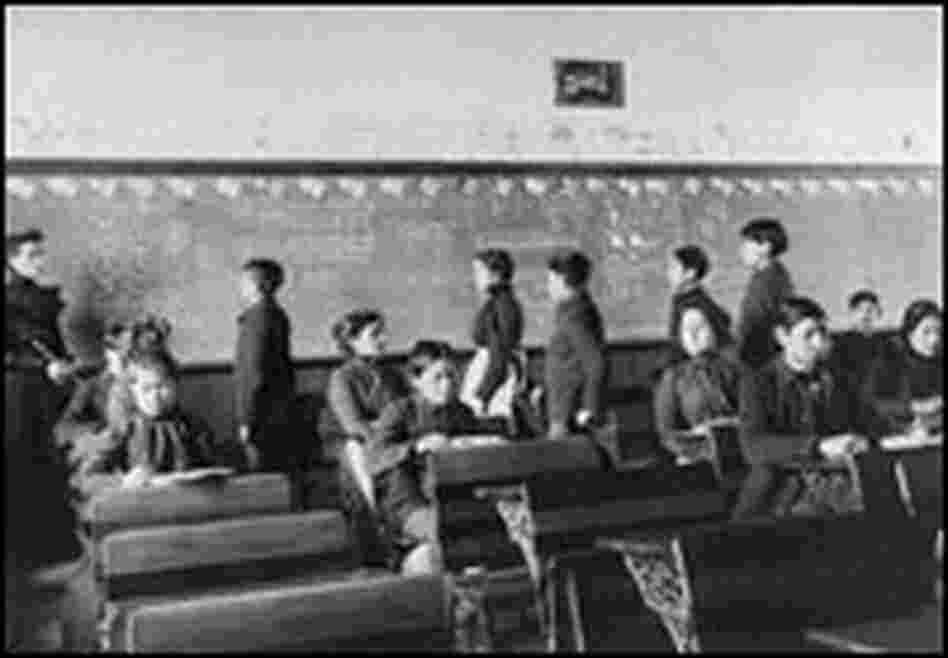 Students in a math class at Carlisle Indian School in 1903. Students in a math class at Carlisle Indian School in 1903.