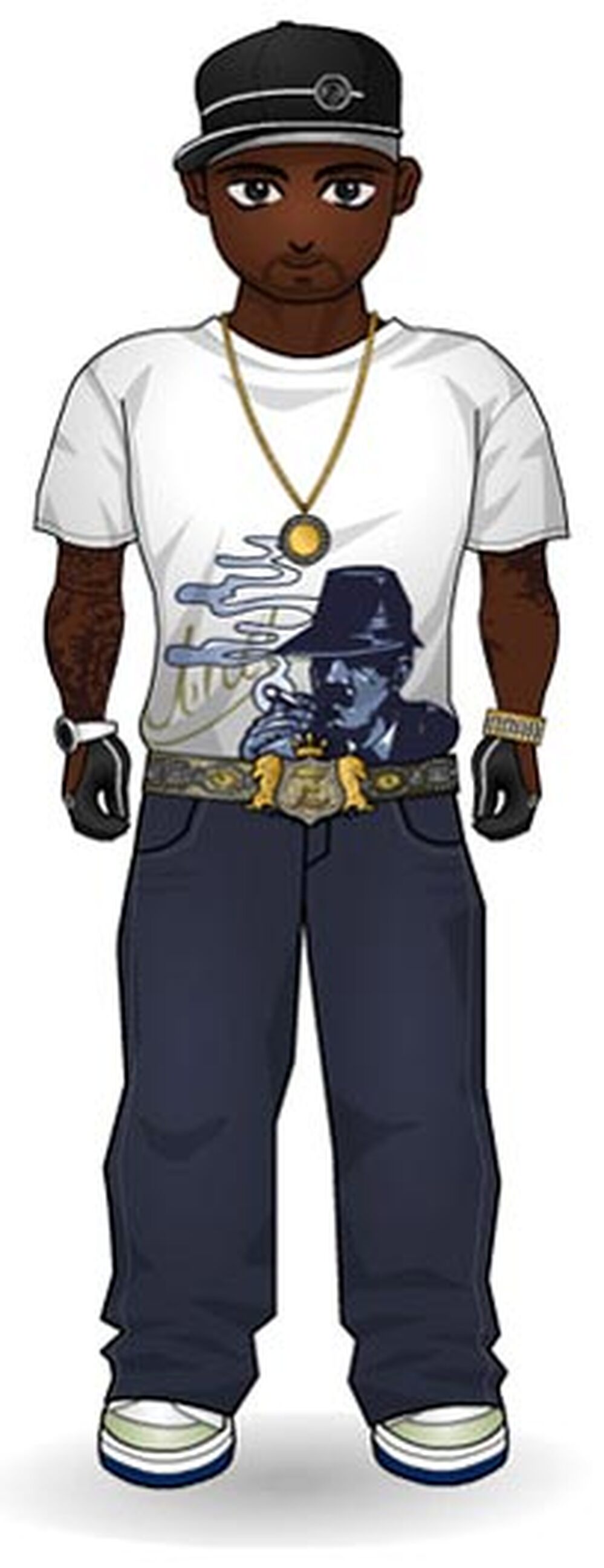 Rap artist 50 Cent on the virtual community Zwinky.