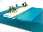Architect's design of a floating island. Architect's design of a floating island.